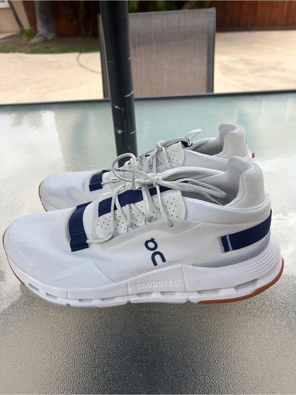 On Cloudnova 2 White Zodiac Navy Good Used Condition Athleisure Athletic